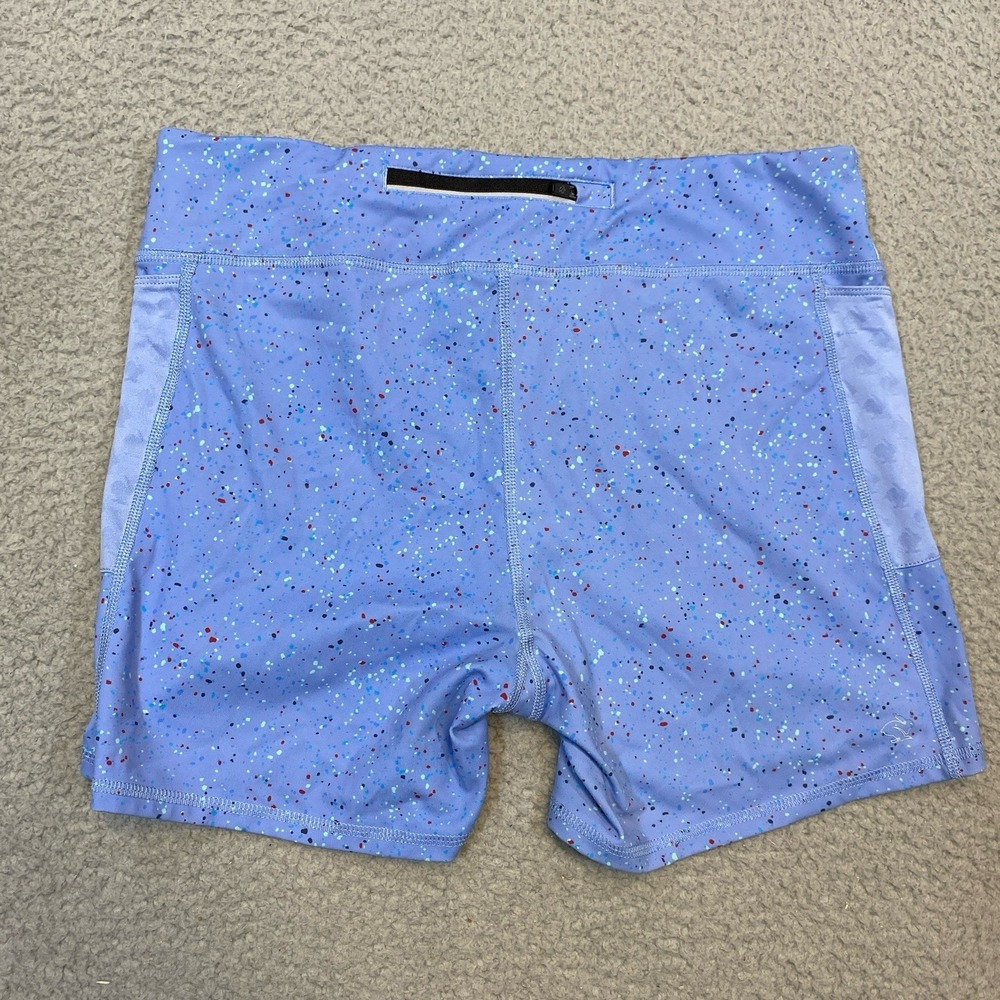 Rabbit Shorts Women's Size Large L Blue Elastic Waist Stretch Workout Yoga Relax